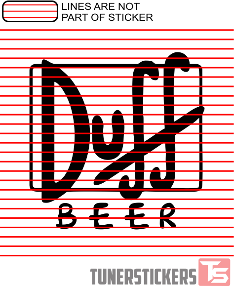 duff beer logo tuner stickers