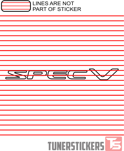 Spec V Logo Tuner Stickers